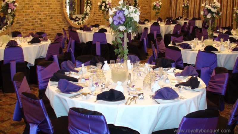 Picture gallery decorated interior for wedding receptions ... Décor Banquette Hall